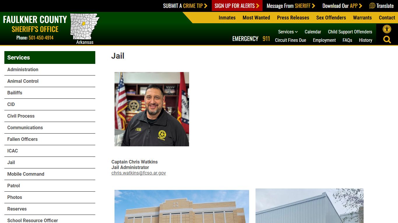 Jail - Faulkner County Sheriff's Office - Arkansas